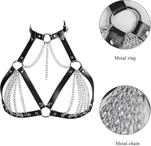 Women Punk Waist Belts PU Leather Fashion Goth Belt Rave Halloween Accessories Belt2