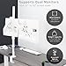VIVO Dual Monitor Arm Extra Tall Mount for Screens up to 32 inches, Pneumatic Height Adjustment, Full Articulating Heavy Duty VESA Stand with Desk C-clamp and Grommet, White, STAND-V012KW