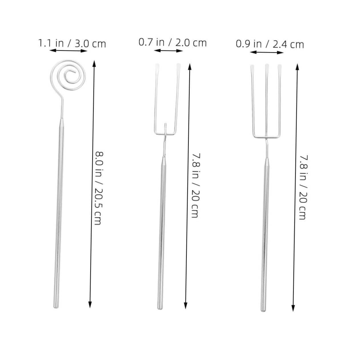 Cabilock 6Pcs Stainless Steel Fondue Forks Candy Dipping Tools for Chocolate and Cheese Versatile Kitchen Utensils for Induction Cookers and Gas Stoves Easy to Clean Safe Design