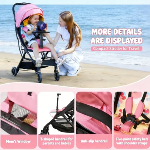 Image of Cool Kids Travel Stroller, Lightweight Baby Stroller with Automatic Folding Function Suitable for Walking Shopping and Amusement Parks