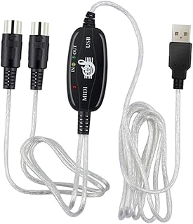Balacoo Dsl Cable USB Adapters C USB Cable USB Midi Cable Converter Music Studio Keyboard Cable Midi to USB Interface with Input & Output Connecting Keyboard Adapter Connection Cable Piano