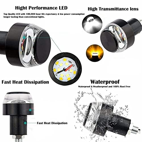 Image of Kozdiko Motorcycle LED Indicator Dual Color Blinker Stylish Turn Signal Handle Bar Light for Yamaha FZ 16