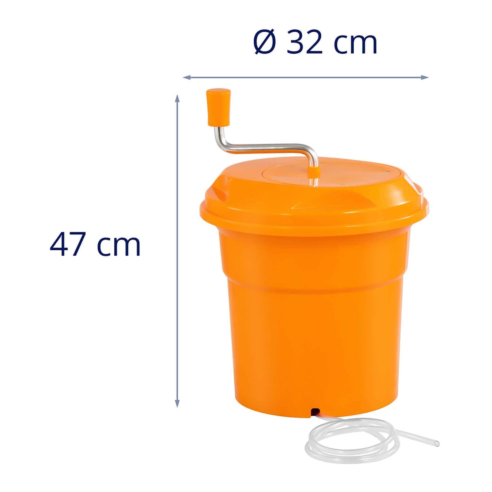 Royal Catering RC-SPR01 Essoreuse à salade essoreuse passoire à salade (Volume : 12 l, Dimensions : Ø 320 x 435 mm, Aluminium, plastique (PVC, PP))