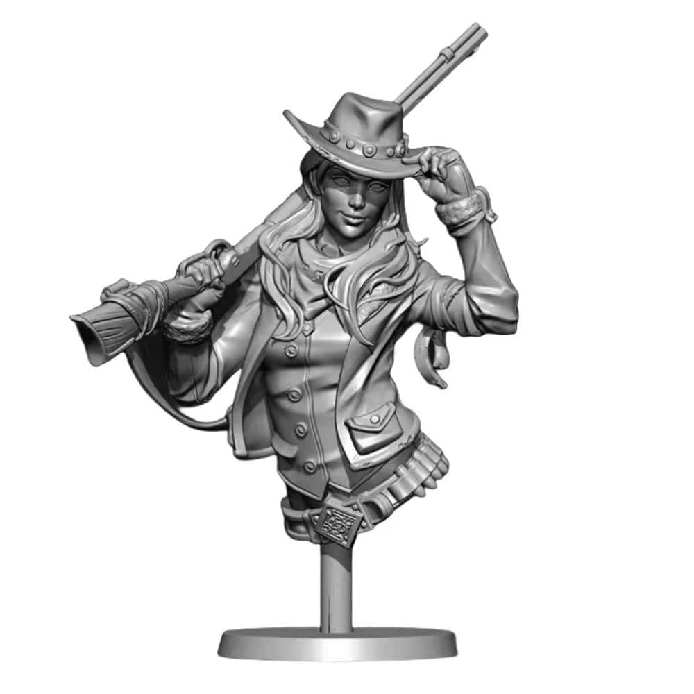 60mm Wilderness Cowboy, Female Gunner, Resin Model figure Bust, Film and television themes, Unassembled and unpainted kit