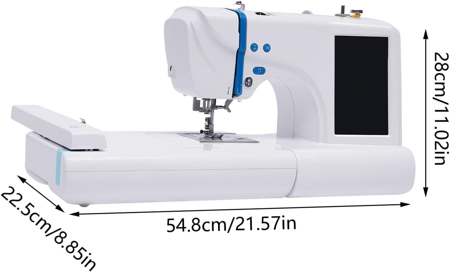 W Pełni Automatyczne Szycie I Haftowanie W Jednym, 96 Wzorów / 8 Wzorów Cyfrowych / 10 Obramowań Wzorów, 9,4 Cala X 4 Cale Obszaru Haftu, Odpowiednie Dla Projektantów Mody I Krawców