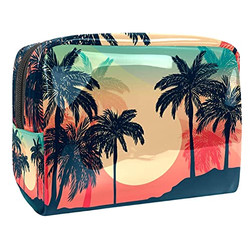 Vanity maquillage femme bleu et rose pour organiser vos produits de beauté en voyage
