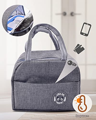 [Faster] Electric Lunch Box Food Heater, 65W High-Power 4 In 1 Heated Lunch Boxes For Adults, Car & Home, 1.5L Leak-Proof Heated Lunch Box,12V 24V 110V Portable Microwave With Carry Bag (White Blue) #TOP5