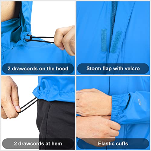 33,000ft Regenjas voor heren, licht, waterdicht, opvouwbare regenjas met capuchon, fiets, windbreaker, windjack, camping, outdoor - Image 7