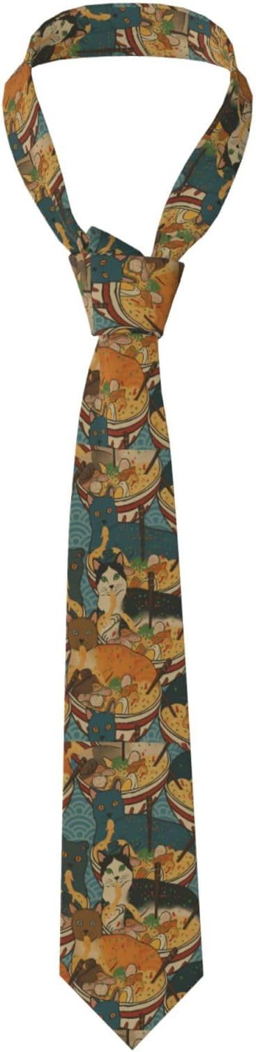 Cat Pattern 8 Men's Necktie, Washable, Casual, Business, Gentleman, Fashionable, Work, Job Search, Wedding, School Entrance Ceremony, Graduation, After-Party, Wedding, Father's Day Gift