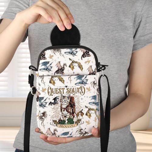 JNIAP Quest Squad Crossbody Bag Quest Squad Broccoli Cat Gifts Ridoc Gamlyn Gifts Broccoli Cat Shoulder Bag 7