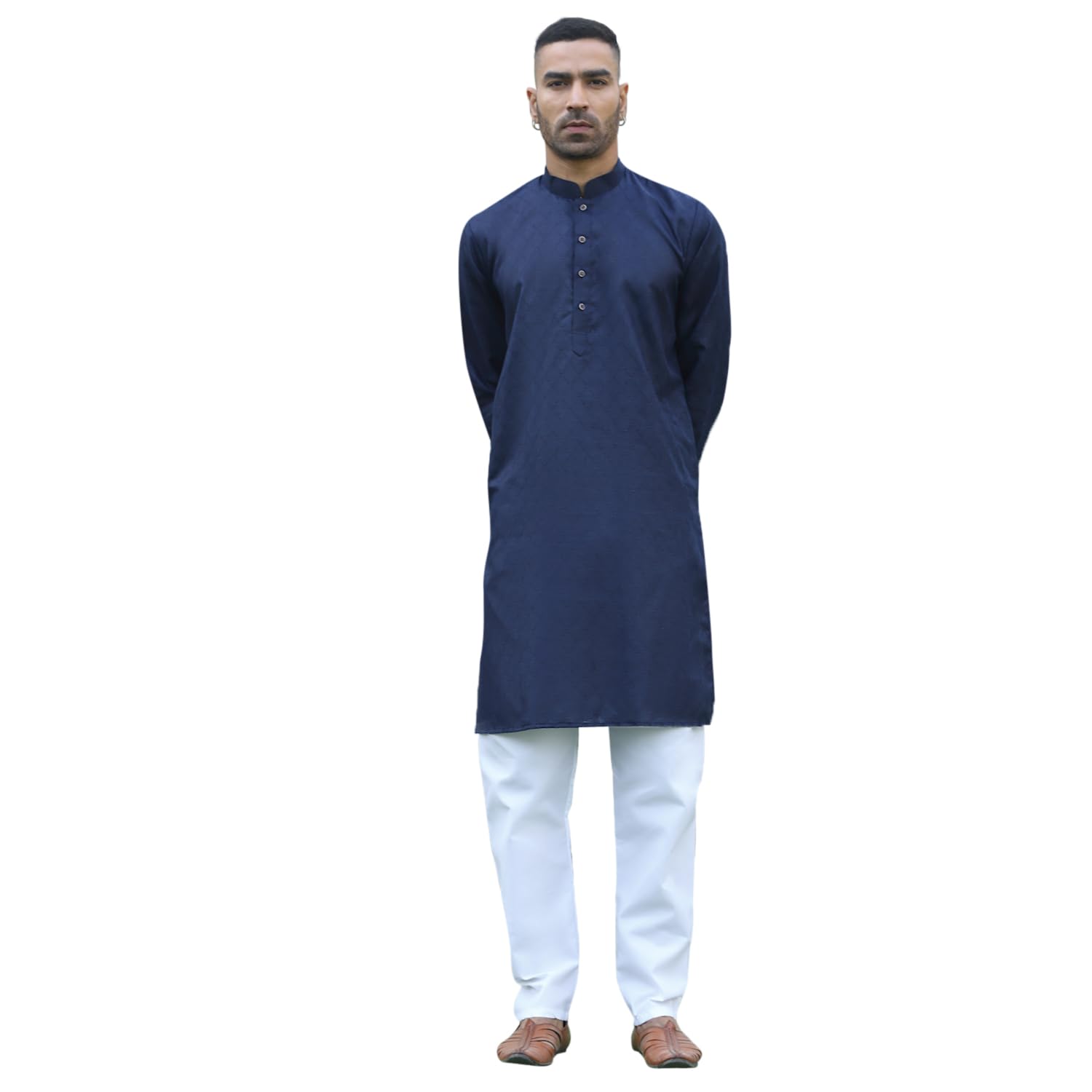 Men's Cotton Kurta Pyjama Set | Woven Design Traditional Ethnic Wear | Festive, Wedding & Casual Outfit | Comfortable & Breathable Fabric