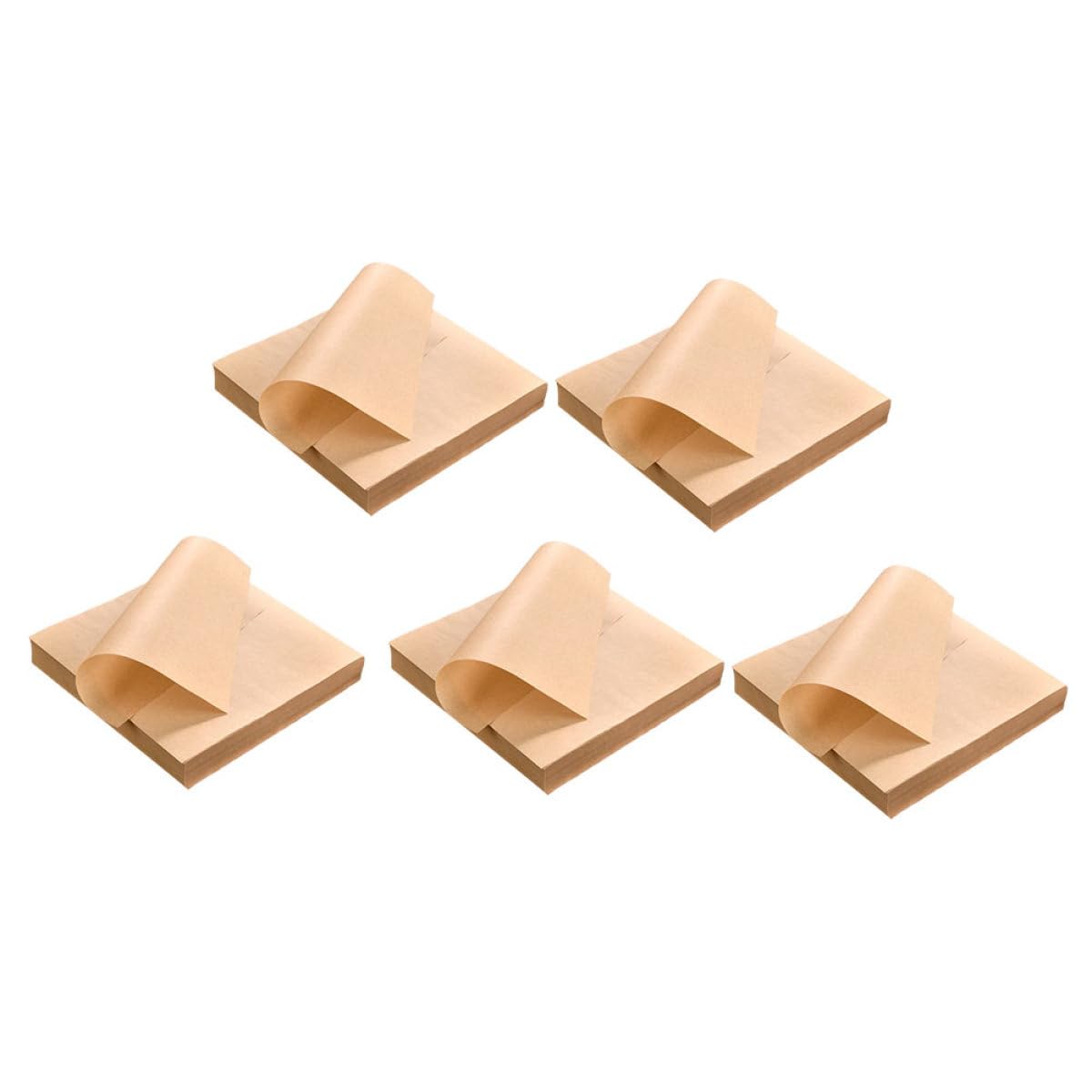 Garneck Papel Absorbente de Aceite para Alimentos Fritos, Papel Kraft Color Khaki, 500 Hojas Livianas y Fáciles de Almacenar, Adecuado para Freidoras y Snacks
