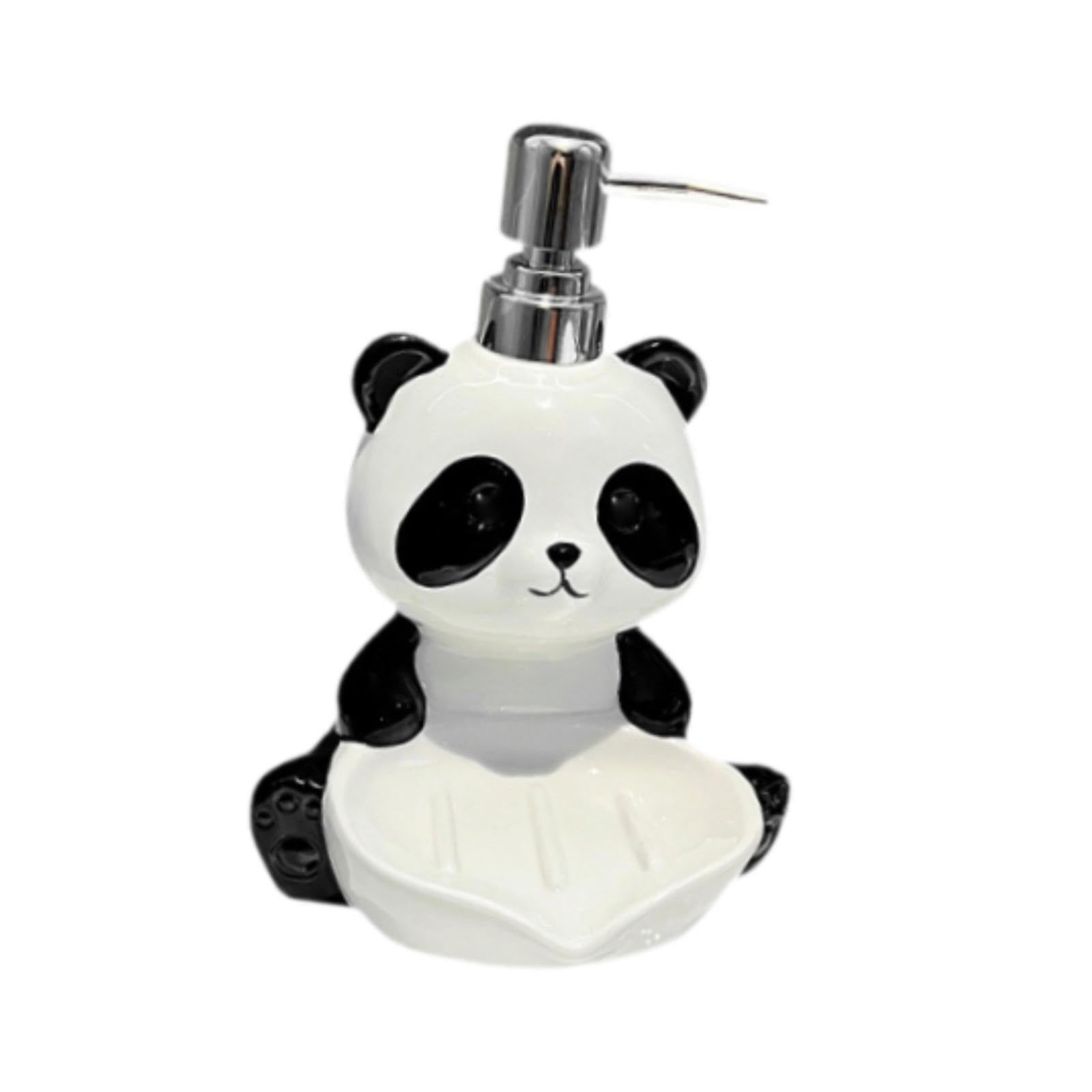 Qlecxzi Dishsoap Dispenser With Pump Panda Shaped Adds Style To Kitchen Counter While Storing Liquid Soaps Neatly Ceramic Lotion Dispenser Container With Soap