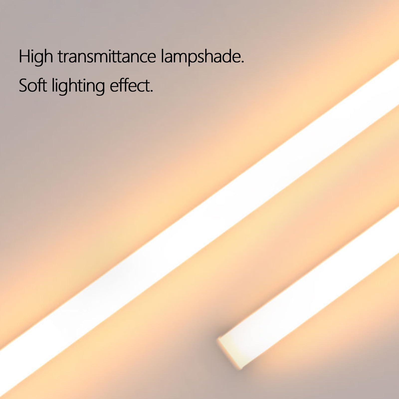 Biała lampa ścienna LED, długa, z przełącznikiem magnetycznym, ściemniana 3000K/4000K/6000K, nowoczesny minimalistyczny prostokątny design do wnętrz, idealna do wnętrz