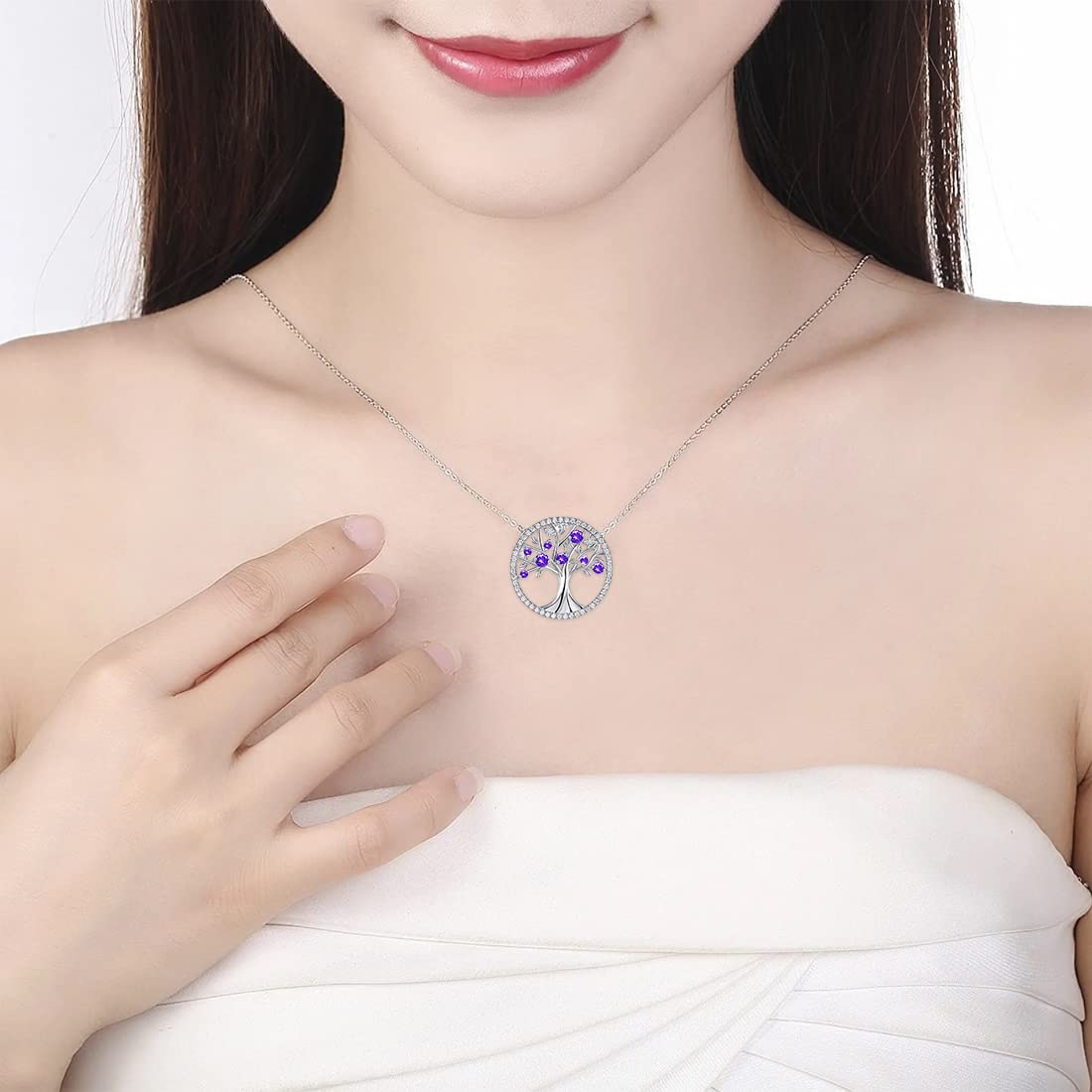 Collana con scritta incisa, gioielli di famiglia Albero della vita, argento 925, collana con nome, regalo per mamma, madre, figlia, nonna, compleanno, donna, albero - Italia