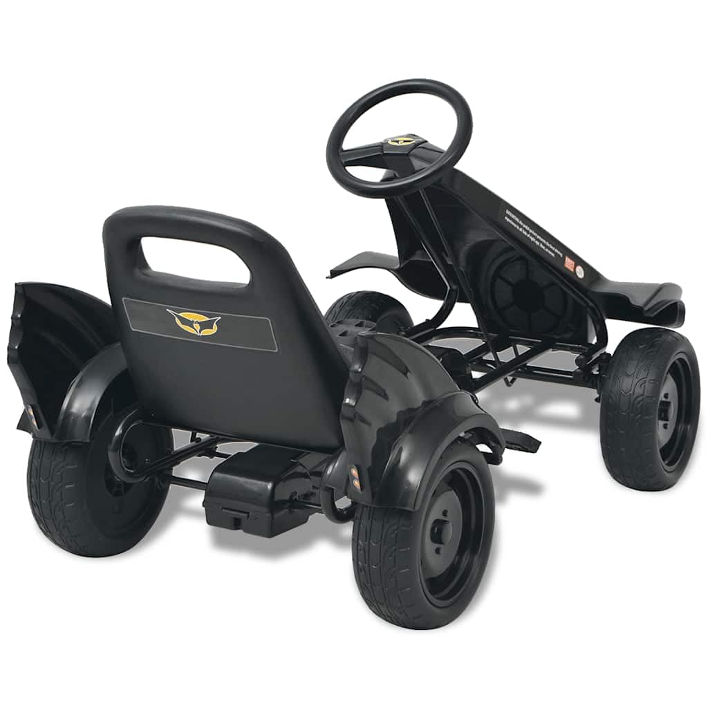 Go-Kart per bambini con sedile regolabile, nero, veicolo a pedali
