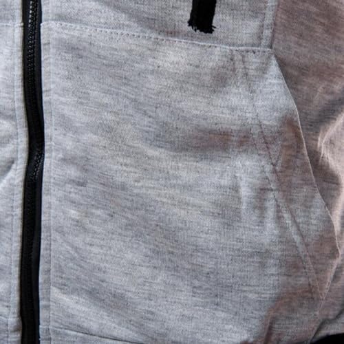 Image of Men's Sleeveless Hoodie Vest Workout Tank Top Hooded Fitted Fall Zip Up Slimming Spring
