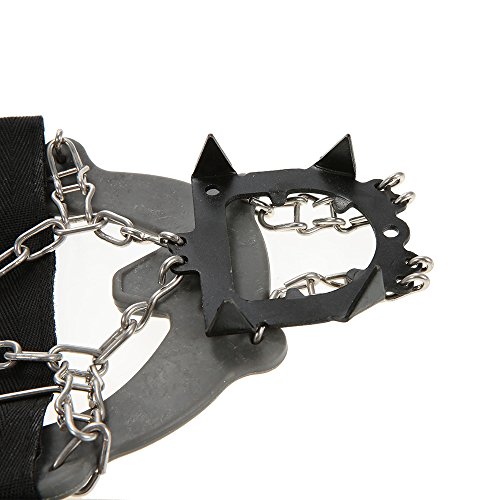 Crampon, Andoer 14 dentes, manganês, aço, crampons, nylon, correia, sapatos, antiderrapante, capa, o