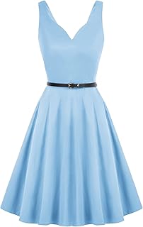 Sky blue knee length dress Clearance