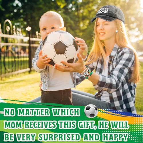 10 Pcs Baseball/Soccer Mom Accessories, Mom Hat with 8 Pcs Stackable Beaded Stretch Bracelets and Earrings for Women Gift3