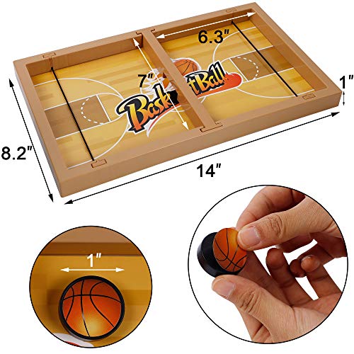 Catapult Board Game Fast Sling Puck Gioco Da Tavolo - Hockey Portatile In Legno Per Bambini E Adulti Gioco Abilità Familiare - Foto 4