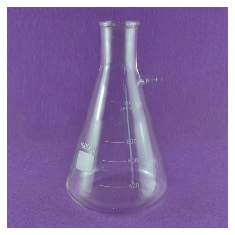 Matraz de vidrio de laboratorio utilizado en el equipo de filtración(1000ml)