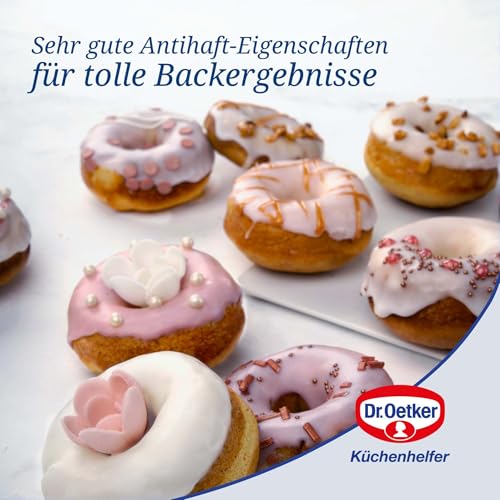 Exquisite Dr. Oetker 12er Donutbackform TRADITION – Dein Geheimnis für Perfekte Donuts mit Antihaftbeschichtung für Beste Backergebnisse, inkl. 5 Jahre Garantie