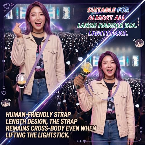 Correa cruzada K-pop de hombro transpirable y accesorios de estrella multifunción 5
