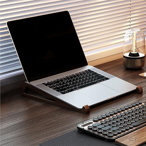 Base ergonómica ajustable para laptop de bambú miniatura 3