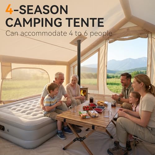 Inflatable Camping Tent, 5-Minute Setup, 4-6 Person Family Tent miniatura 5