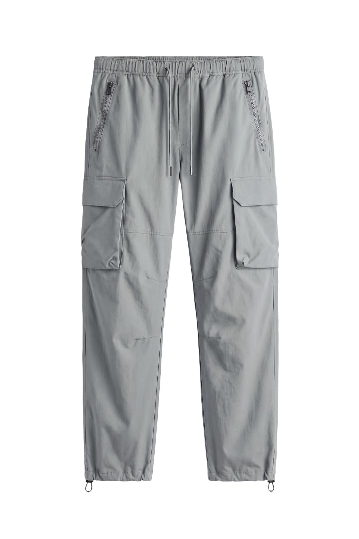 Men's Nylon Blend Cargo Track Pants | Quick Dry Stretch Regular Fit Activewear Trousers | 6 Pocket Utility Gym Joggers for Running, Training, Travel and Casual Wear-picture-17