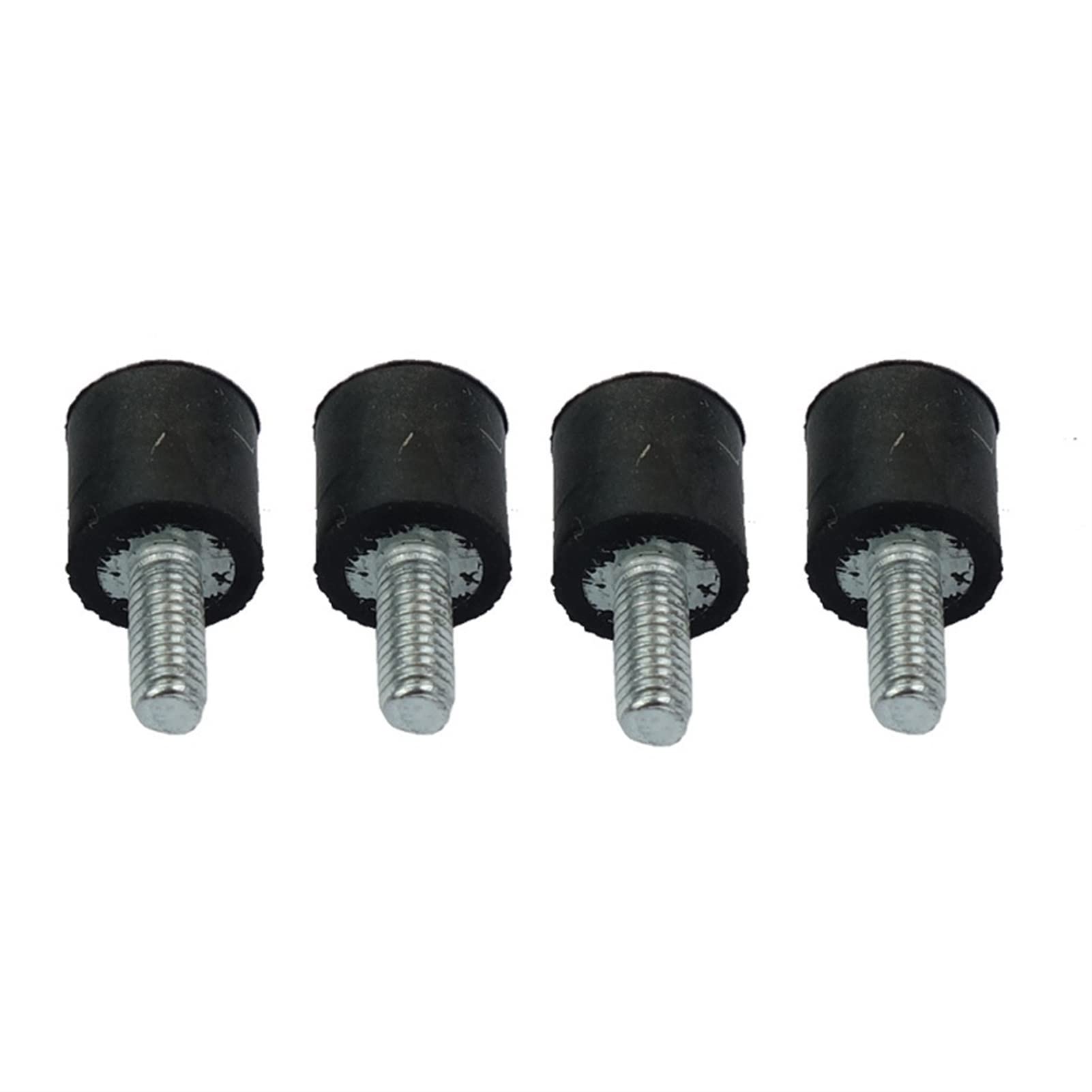 Buje de perno 4PCS M6 M8 Amortiguador goma, soportes antivibración, amortiguador reemplaza clavijas antialmohadillas planas silenciosas Bloque base aislador roscado(M6x18 D25xH25)