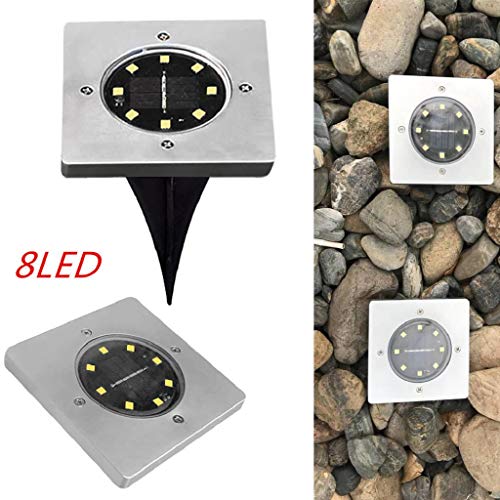 [Newest 2019] Solar Power Buried Light Under Ground Lamp Outdoor Path Way Garden Decking Clearance Sale Home Decoration DEELIN (Cool White)