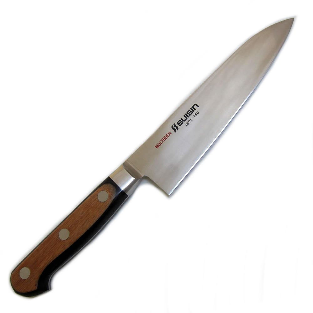 Houcho.com Suisin Inox Western-Style Knife Series, Genuine Sakai-Manufactured, Inox Steel 7.1" (180mm) Santoku/Gyuto Knife