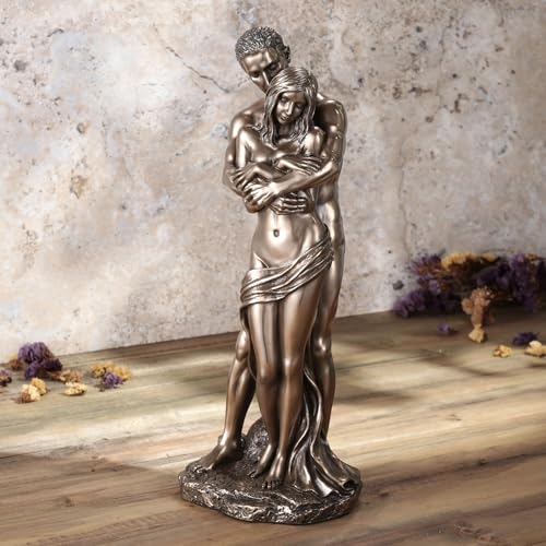 Estatua de resina y bronce con diseño de amantes de 11 pulgadas miniatura 6