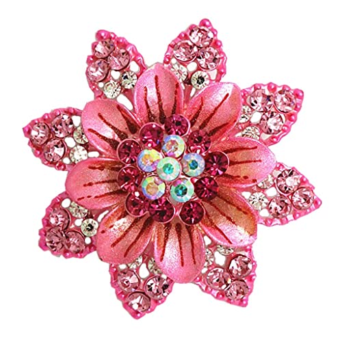 Broche Rose Fleur émail pour personnaliser vos vestes et rideaux au quotidien
