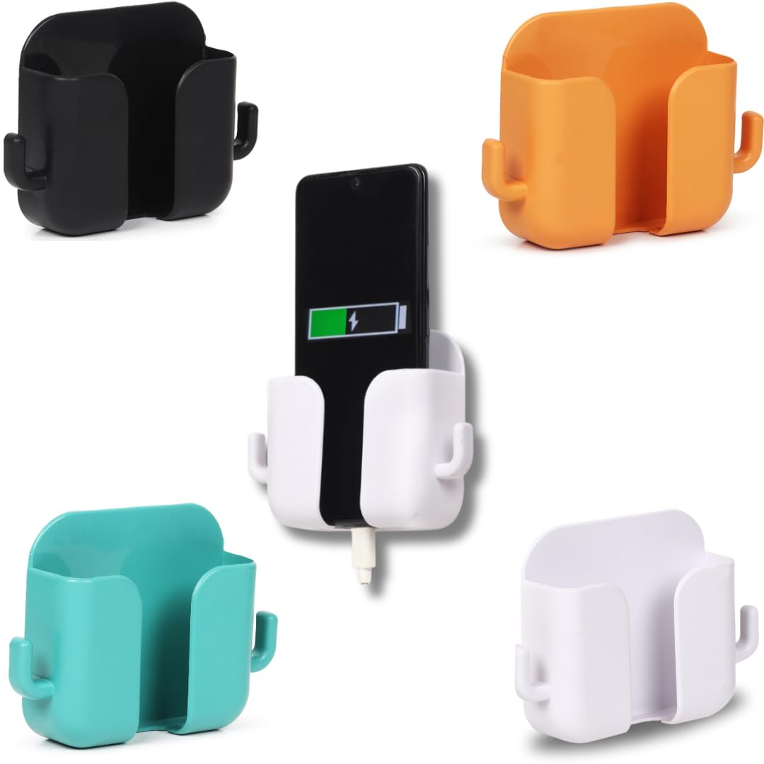 Wall Mounted Mobile Stand Storage Case for Remote, Wall Mounted Mobile Stand/Multi Purpose Stand with Hole for Phone Charging - Pack of 5-image-25