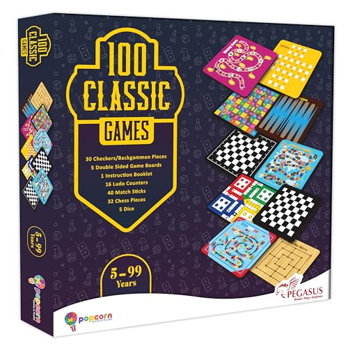 Image of Popcorn Games & Puzzles 100 in 1 Board Games for Kids 5 + Years Indoor Board Game for Kid & Family | Gift Toy for Children