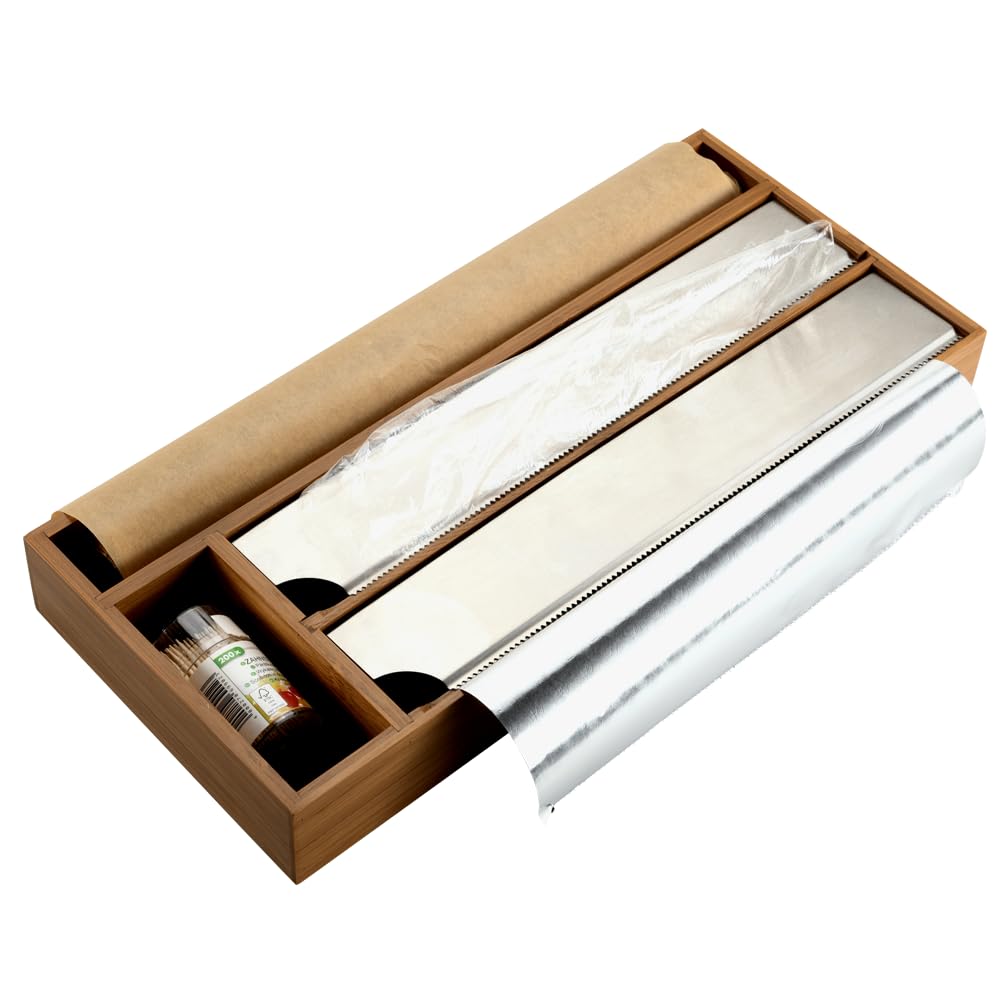Kesper | Distributeur de Film, Matériel: Bambou, Dimensions: 42 x 19 x 5,4 cm, Couleur: Marron | 59041 13