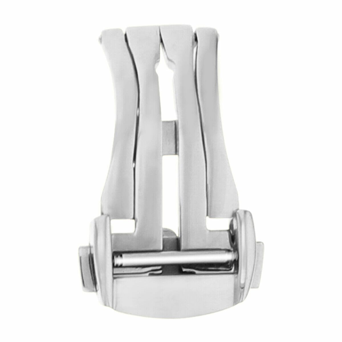Ewatchparts 16mm Steel Buckle Band Strap Clasp Leather Deployment Compatible With Omega Speedmaster