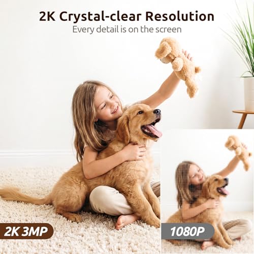 AOQEE 2K Cameras for Home Security, Dog Camera, 360 Coverage PTZ, G5 1Pack - image 5