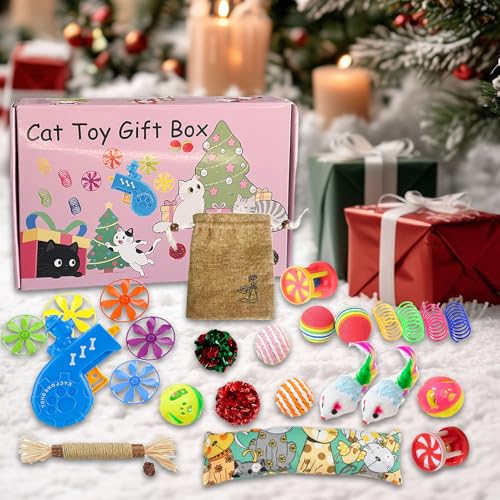 Balle interactive pour chat et chaton jouet exercice de Noël - 4