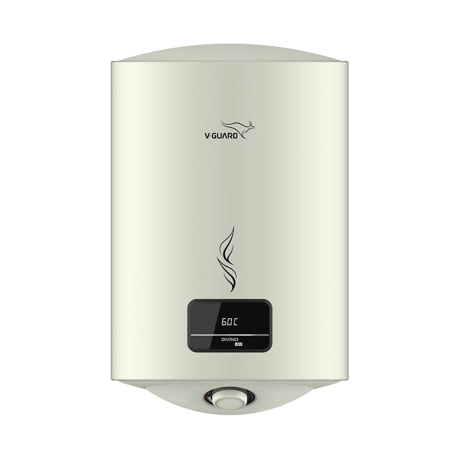 V-Guard Divino DG Geyser 15 Litre Water Heater with Digital Display | Suitable for Hard Water | High Energy Efficiency | Advanced 4 layered Safety | 5 Year Inner Tank Warranty by V-Guard