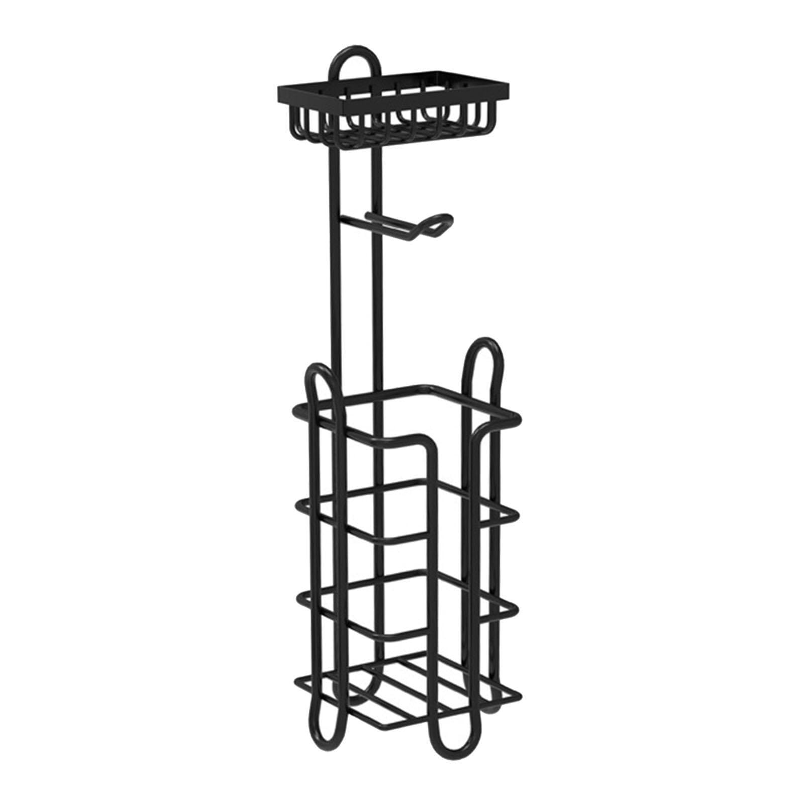 CYDZSRA Bathroom Accessories Toilet Paper Holder Stand Multifunctional Storage Features Efficient Organization Tissue Paper Roll Dispenser With Shelf Bathroom