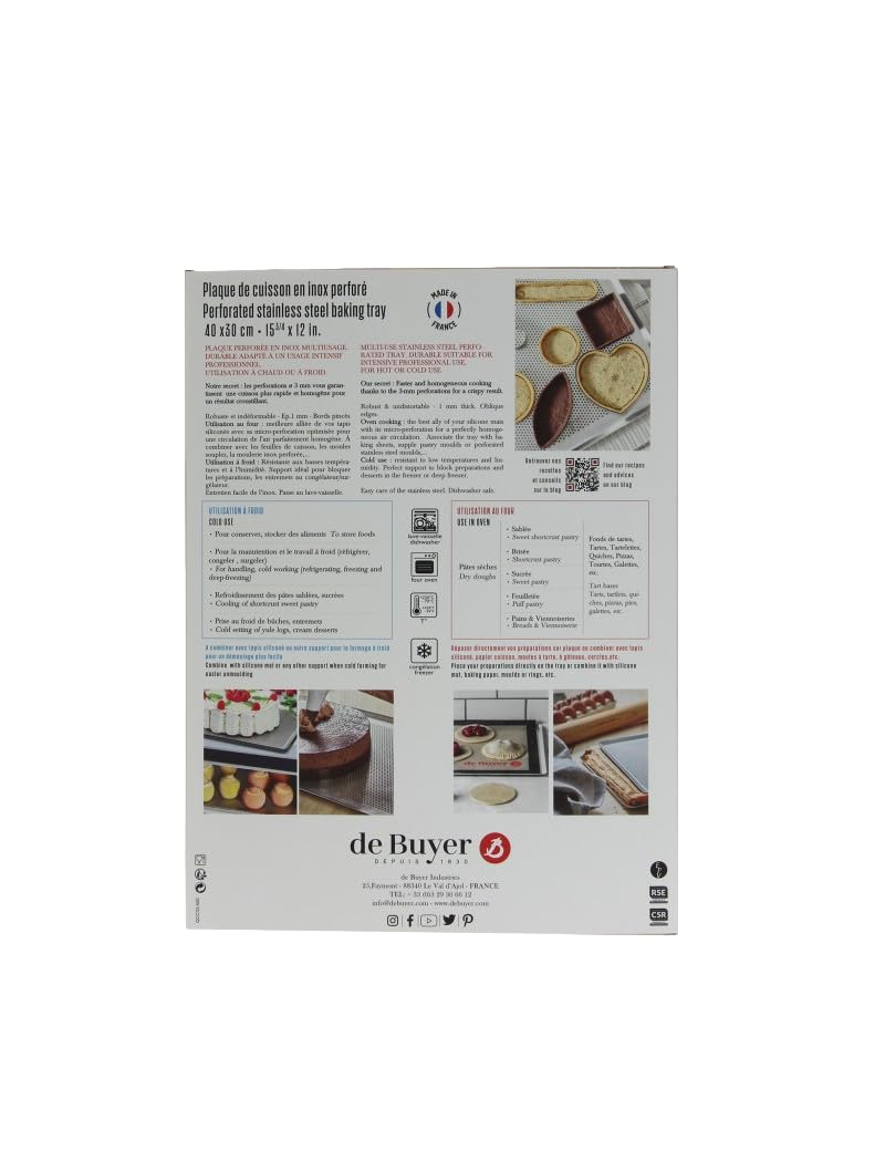 Plaque de cuisson inox perforé bords pincés