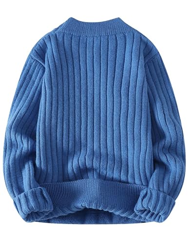 Image of Aelfric Eden Womens Cable Knit Sweater Oversized Chunky Rory Gilmore Crewneck Solid Long Sleeve Pullover Knitted Sweater