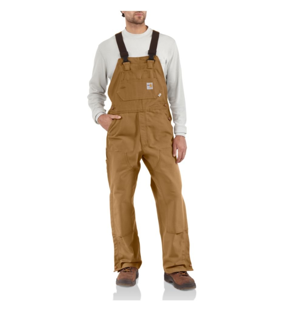 Men's Flame Resistant Duck Bib Lined Overall