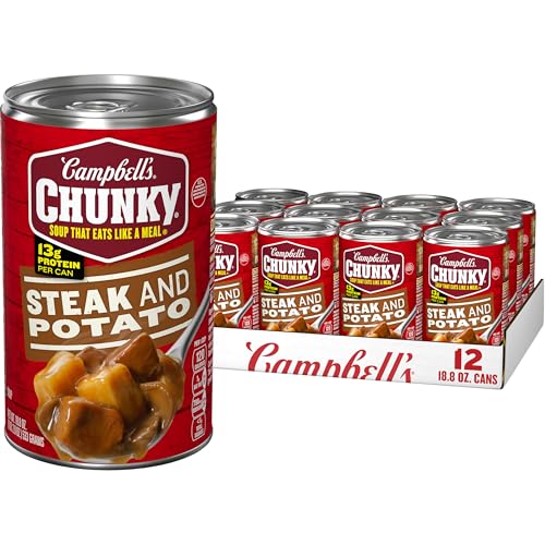 Image of Campbell's Chunky Soup, Steak and Potato Soup, 18.8 oz Can, Case of 12
