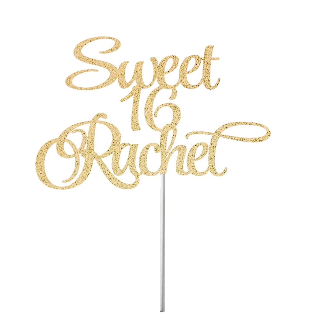 Custom Personalized Sweet 16 Cake Topper