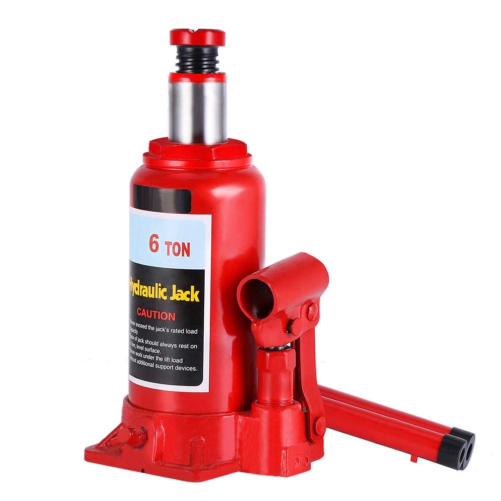 6T Hydraulic Jack, Heavy Duty Bottle Jack Lifting Car Van Caravan Automotive Lift Tool Vehicle Repair Tools